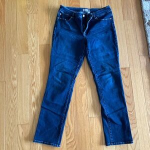 So Slimming by Chico's Dark Blue Straight Leg Jeans